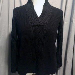 Nautica cable knit v neck sweater 100% cotton XL